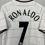 Shop 2003/05 MANCHESTER UNITED RONALDO #7 AWAY SHIRT (S) NIKE, classic football shirts, vintage football shirts & retro soccer jerseys at Cult Kits