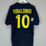2002/04 BARCELONA RONALDINHO #10 AWAY SHIRT (M) NIKE