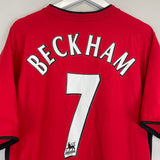 Shop 2002/04 MANCHESTER UNITED BECKHAM #7 HOME SHIRT (L) NIKE, classic football shirts, vintage football shirts & retro soccer jerseys at Cult Kits