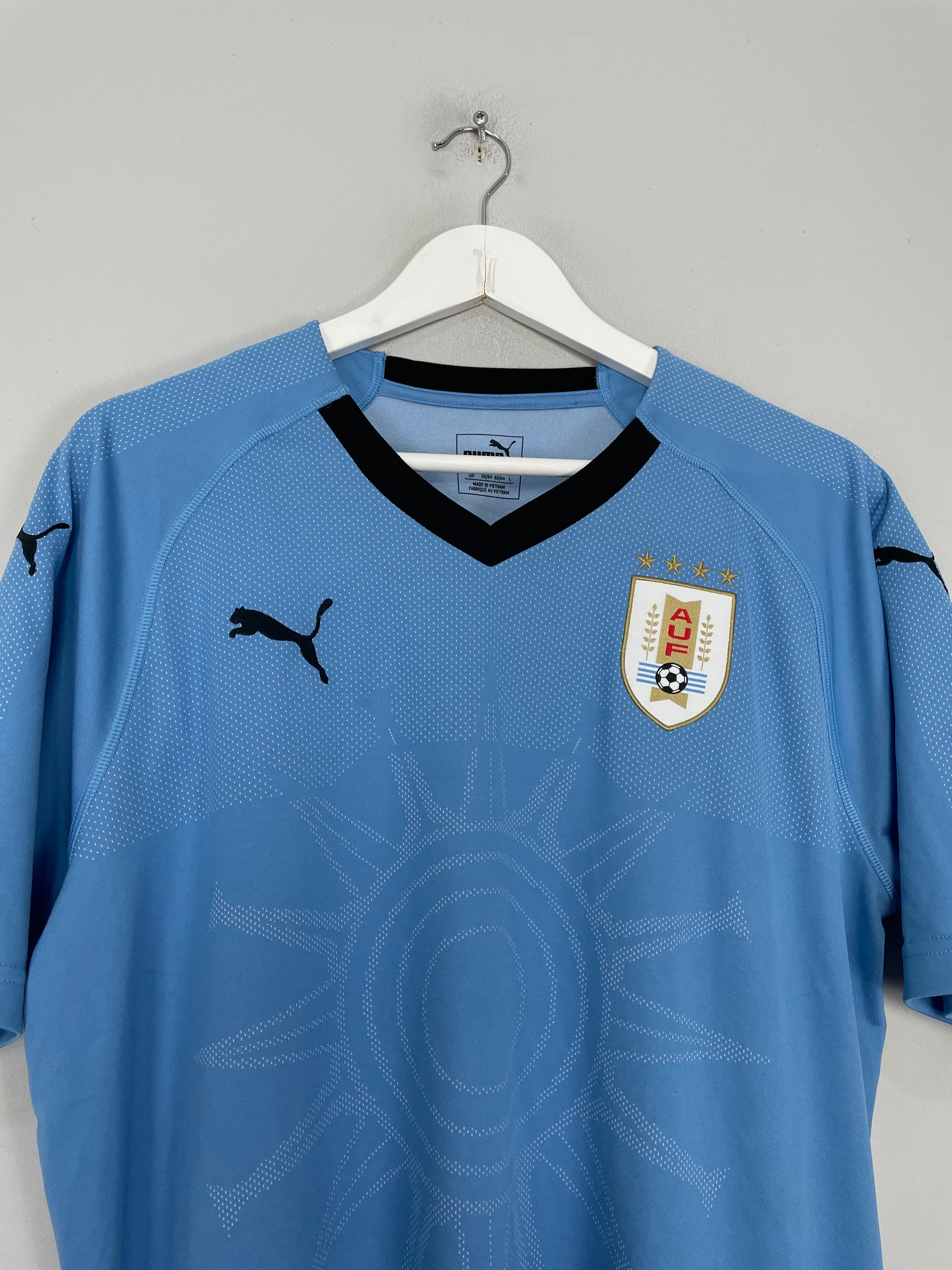 Shop 2018/19 URUGUAY HOME SHIRT (L) PUMA, classic football shirts, vintage football shirts & retro soccer jerseys at Cult Kits