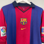 Shop 2000/01 BARCELONA RIVALDO #11 HOME SHIRT (L) NIKE, classic football shirts, vintage football shirts & retro soccer jerseys at Cult Kits