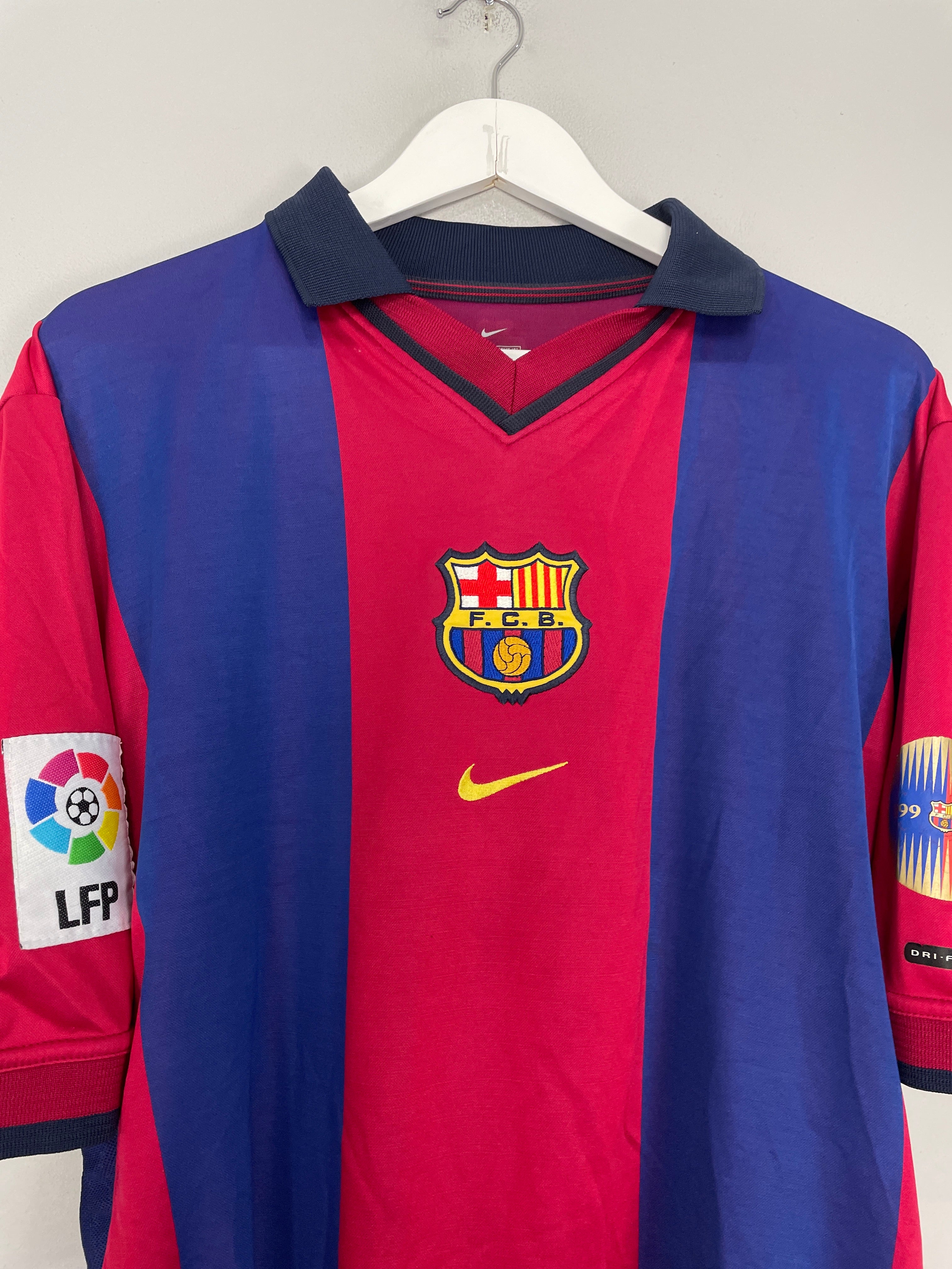 Shop 2000/01 BARCELONA RIVALDO #11 HOME SHIRT (L) NIKE, classic football shirts, vintage football shirts & retro soccer jerseys at Cult Kits