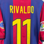 Shop 2000/01 BARCELONA RIVALDO #11 HOME SHIRT (L) NIKE, classic football shirts, vintage football shirts & retro soccer jerseys at Cult Kits