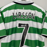 2004/05 CELTIC LARSSON #7 HOME SHIRT (L) UMBRO