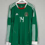 Shop 2011/12 MEXICO CHICHARITO #14 *SQUAD SIGNED* L/S HOME SHIRT (XL) ADIDAS, classic football shirts, vintage football shirts & retro soccer jerseys at Cult Kits