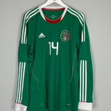 Shop 2011/12 MEXICO CHICHARITO #14 *SQUAD SIGNED* L/S HOME SHIRT (XL) ADIDAS, classic football shirts, vintage football shirts & retro soccer jerseys at Cult Kits