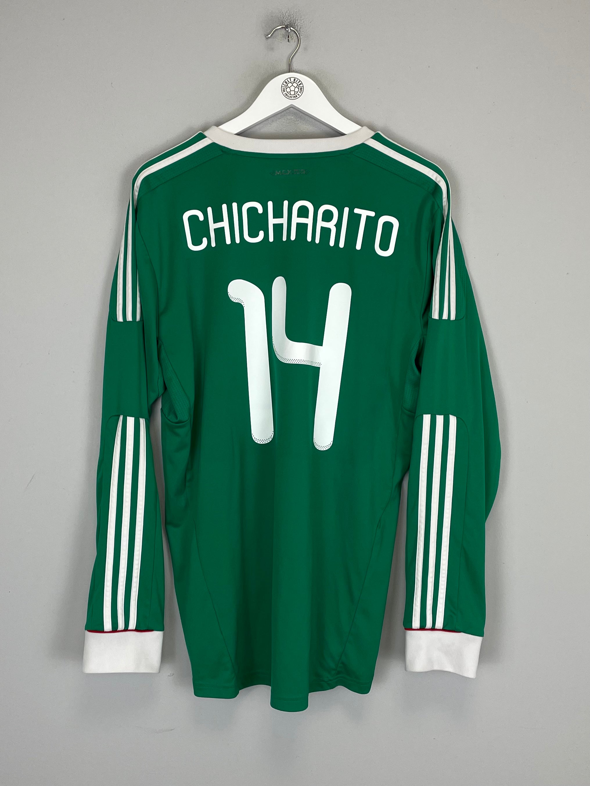 Shop 2011/12 MEXICO CHICHARITO #14 *SQUAD SIGNED* L/S HOME SHIRT (XL) ADIDAS, classic football shirts, vintage football shirts & retro soccer jerseys at Cult Kits