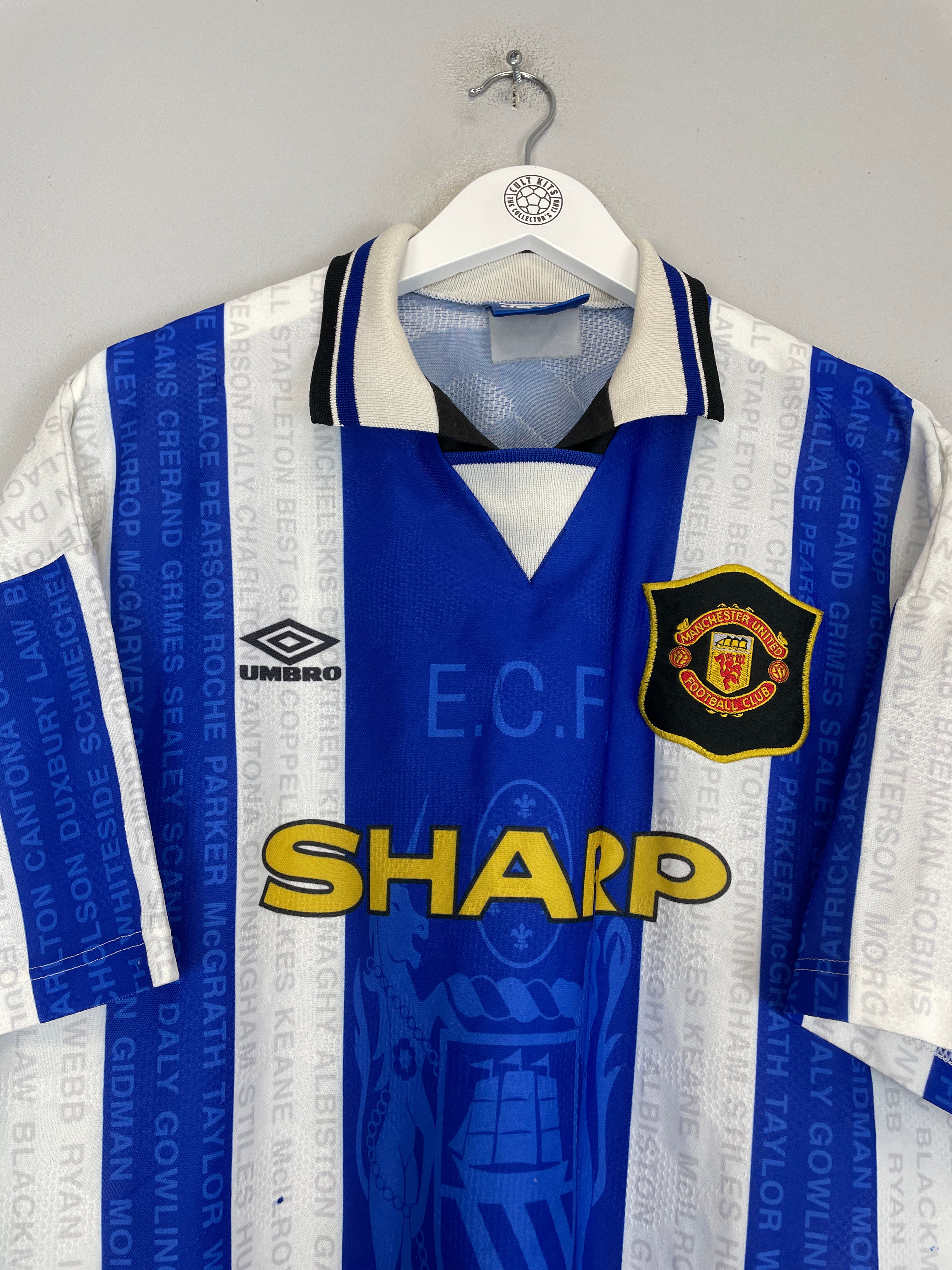 Shop 1994/96 MANCHESTER UNITED THIRD SHIRT (XL) UMBRO, classic football shirts, vintage football shirts & retro soccer jerseys at Cult Kits