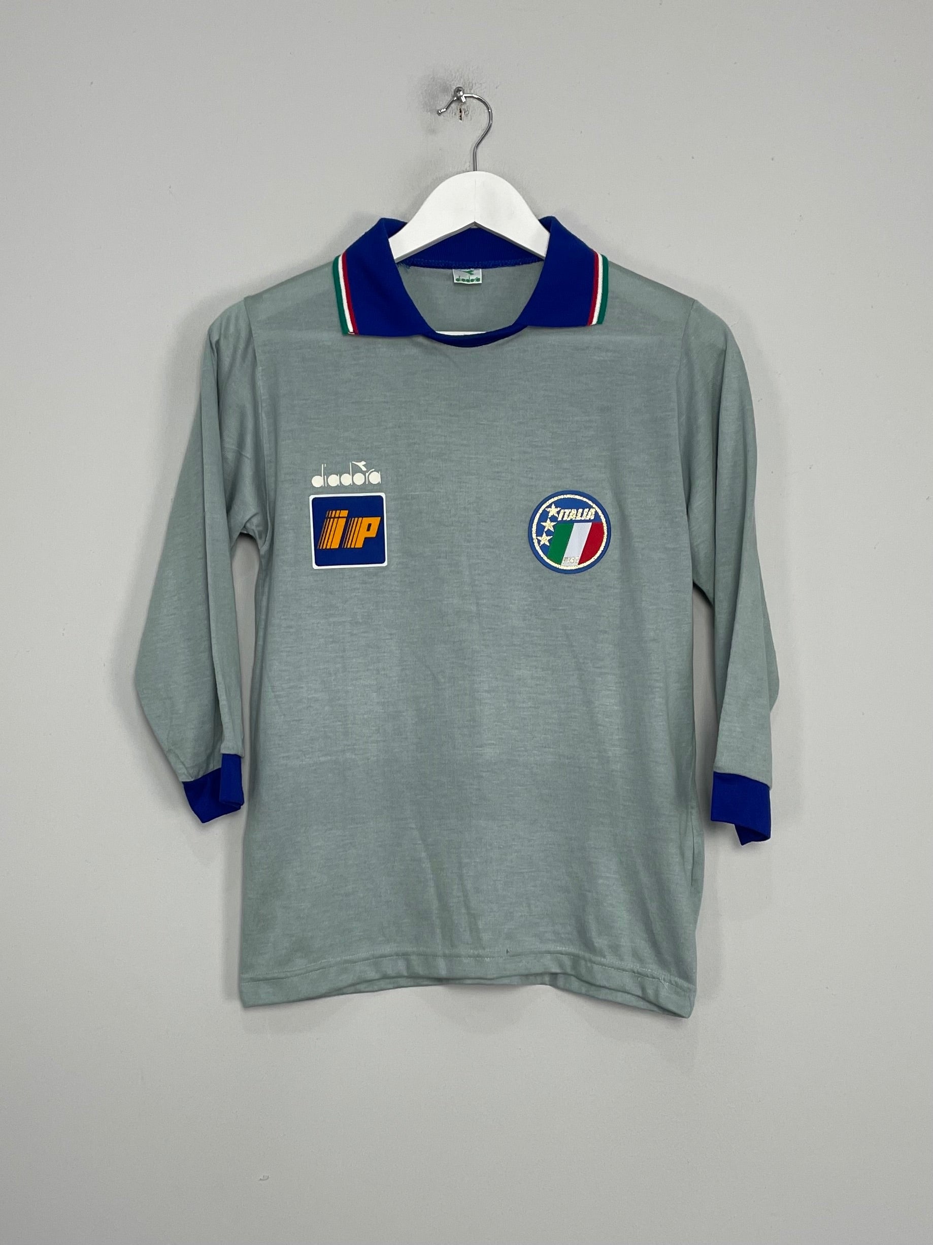 Shop 1988/90 ITALY GK SHIRT (L.KIDS) DIADORA, classic football shirts, vintage football shirts & retro soccer jerseys at Cult Kits