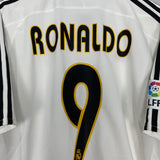 2003/04 REAL MADRID RONALDO #9 HOME SHIRT (L) ADIDAS