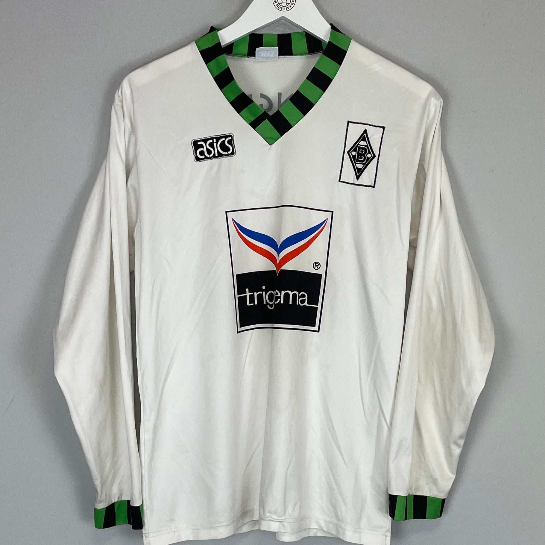Shop 1992/94 MONCHENGLADBACH L/S HOME SHIRT (S) ASICS, classic football shirts, vintage football shirts & retro soccer jerseys at Cult Kits