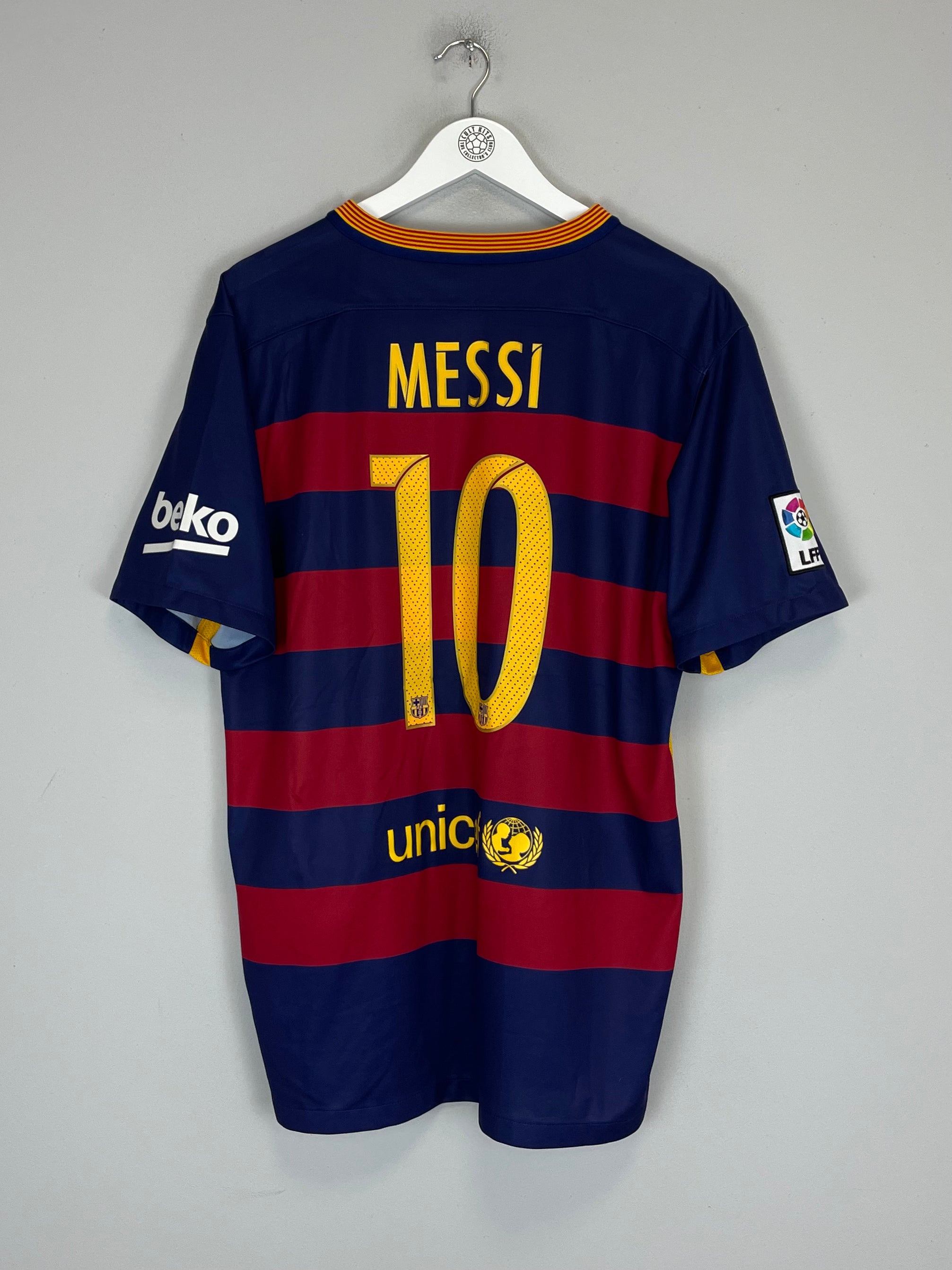 Shop 2015/16 BARCELONA MESSI #10 HOME SHIRT (XL) NIKE, classic football shirts, vintage football shirts & retro soccer jerseys at Cult Kits