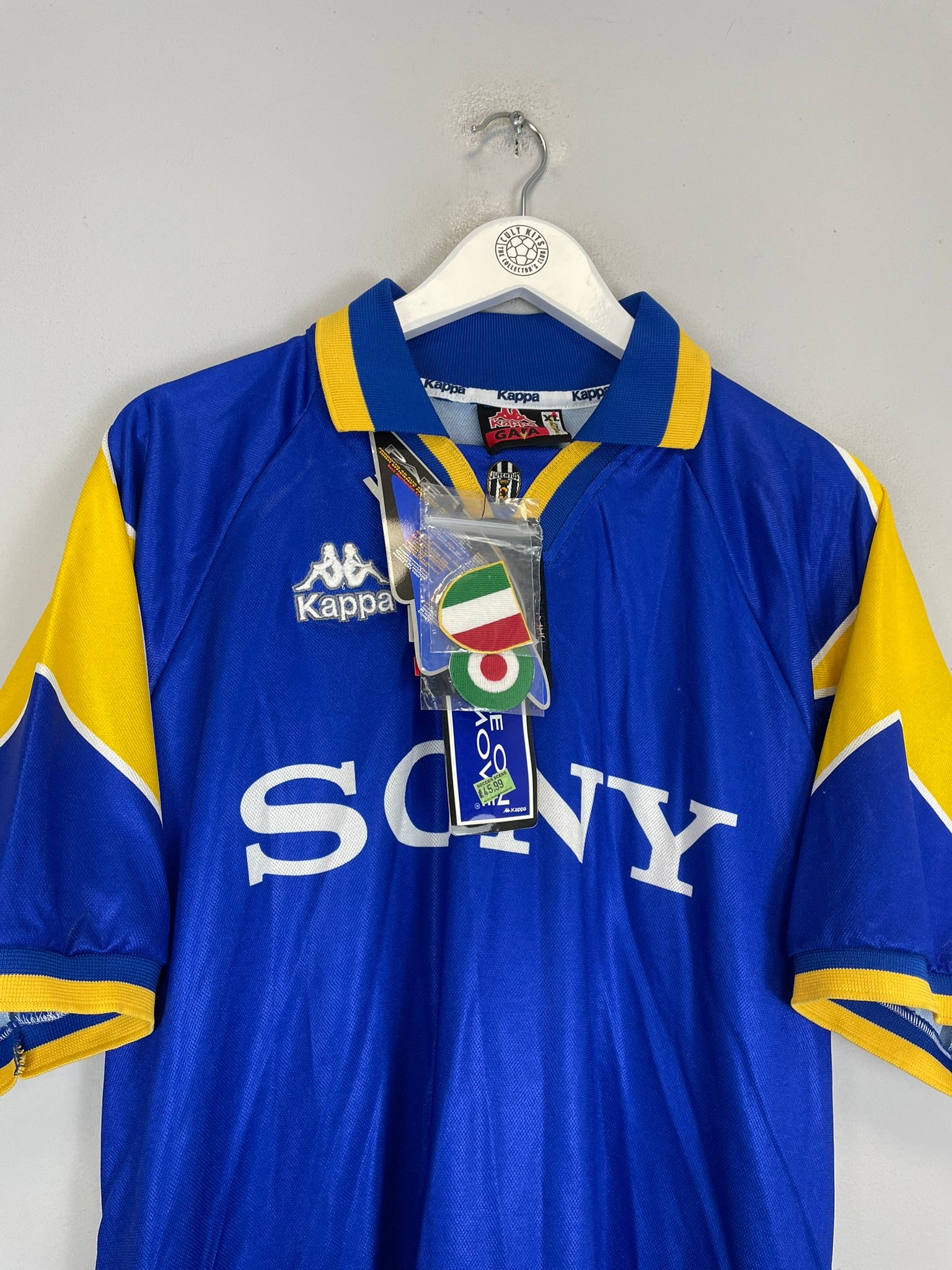 1996/97 Juventus away shirt by Kappa, XL size, brand new with tags, vintage football shirts, rare Champions League edition.