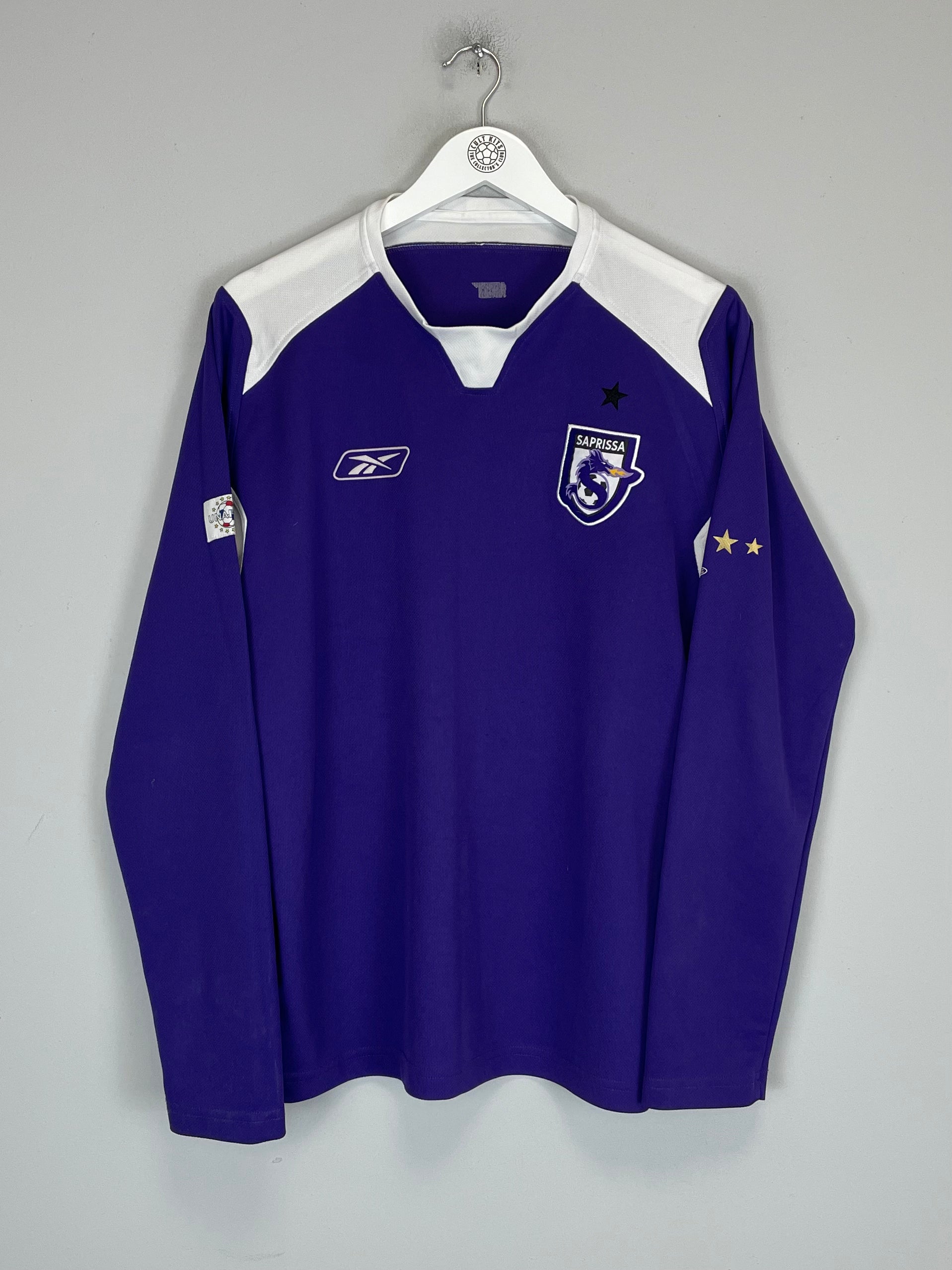 Shop 2004/05 DEPORTIVO SAPRISSA L/S HOME SHIRT (M) REEBOK, classic football shirts, vintage football shirts & retro soccer jerseys at Cult Kits