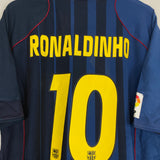 2004/05 BARCELONA RONALDINHO #10 AWAY SHIRT (XL) NIKE