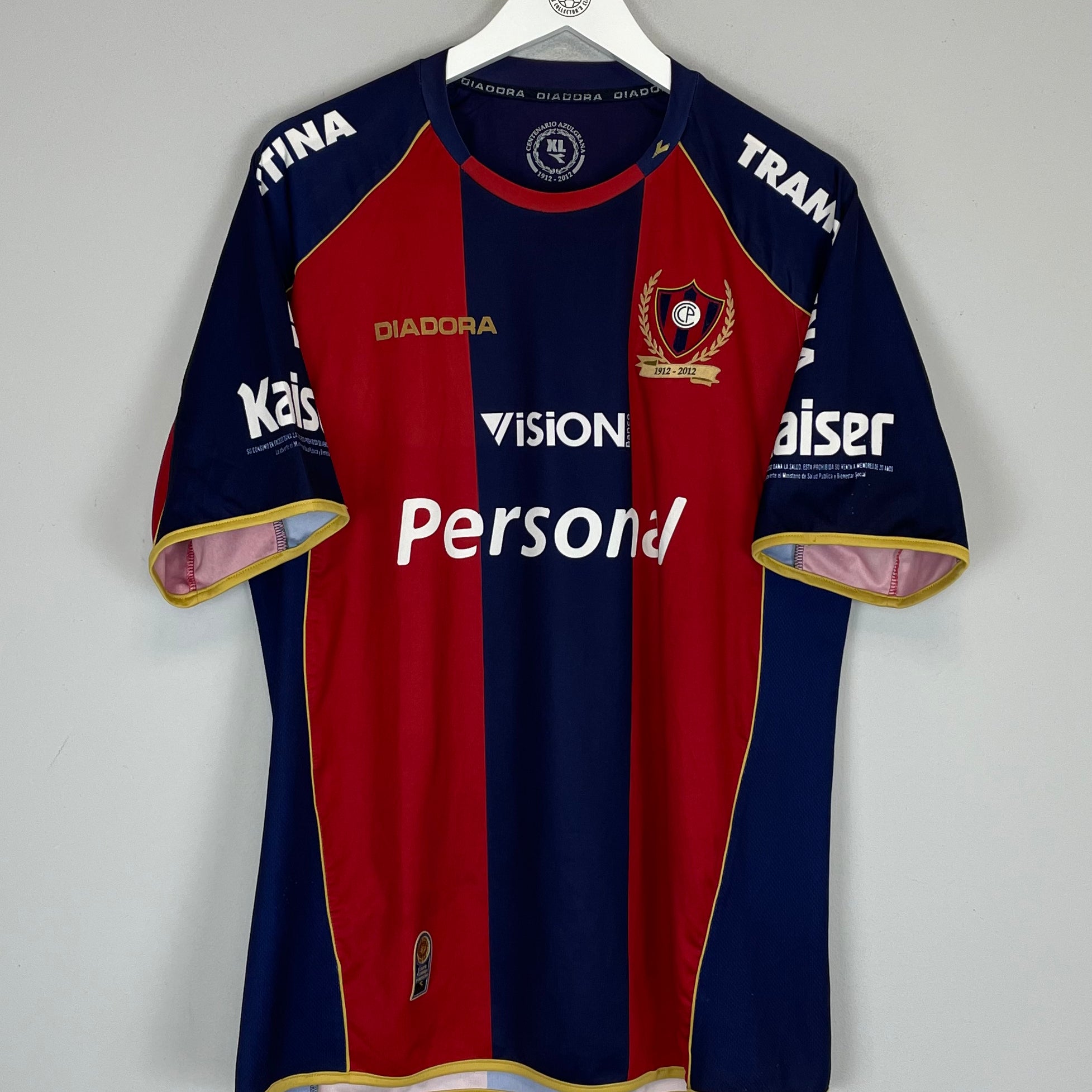 2012 CERRO PORTENO CENTENARY HOME SHIRT (XL) DIADORA – Cult Kits