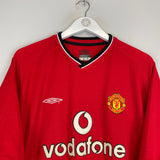 2000/02 MANCHESTER UNITED BECKHAM #7 HOME SHIRT (XXL) UMBRO