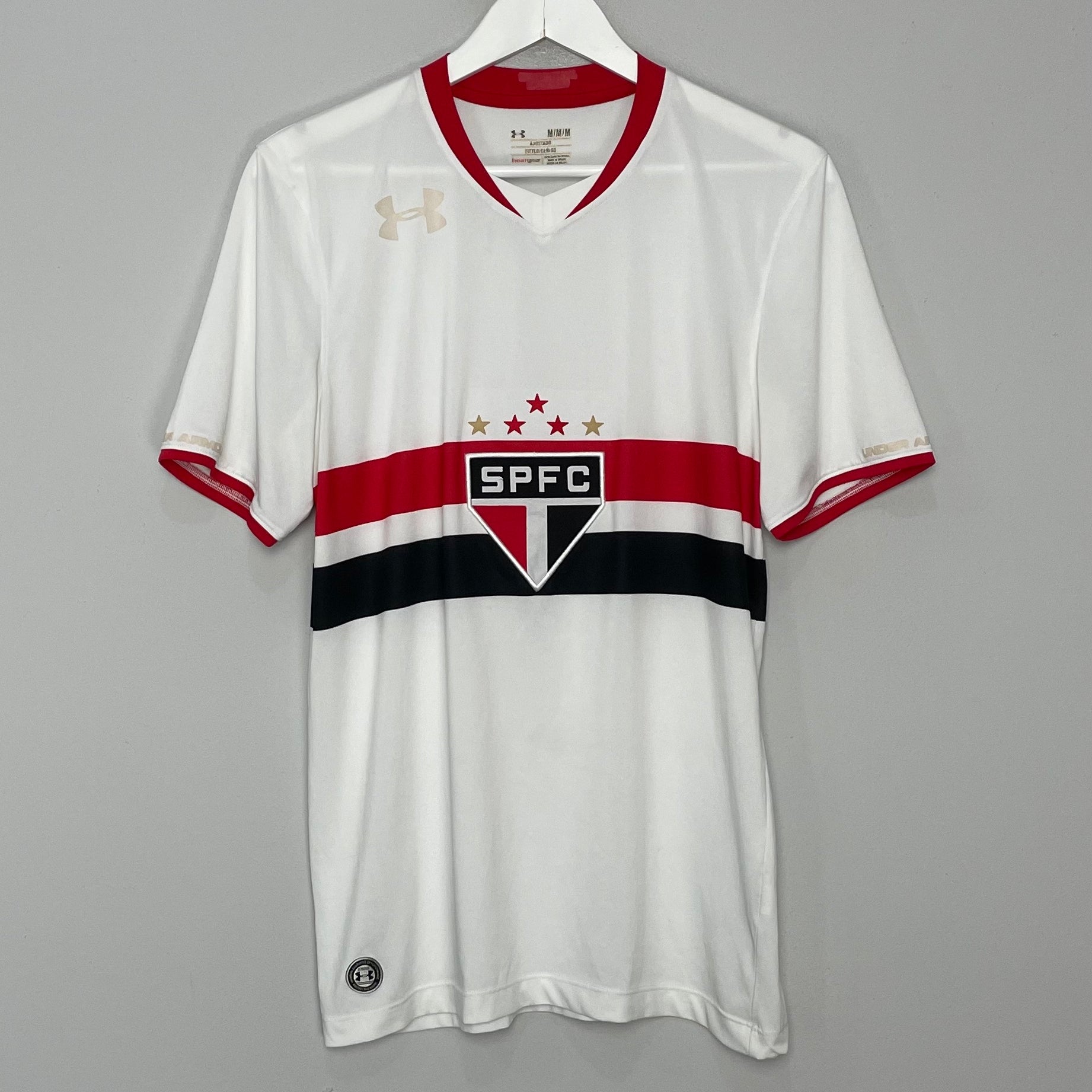 Shop 2015/16 SAO PAULO HOME SHIRT (M) UNDER ARMOUR, classic football shirts, vintage football shirts & retro soccer jerseys at Cult Kits