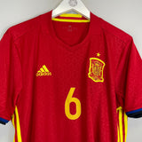 2016/17 SPAIN A.INIESTA #6 HOME SHIRT (L) ADIDAS