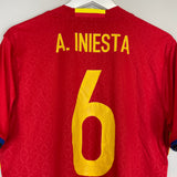 2016/17 SPAIN A.INIESTA #6 HOME SHIRT (L) ADIDAS