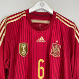 2013/15 SPAIN A.INIESTA #6 HOME SHIRT (XL) ADIDAS