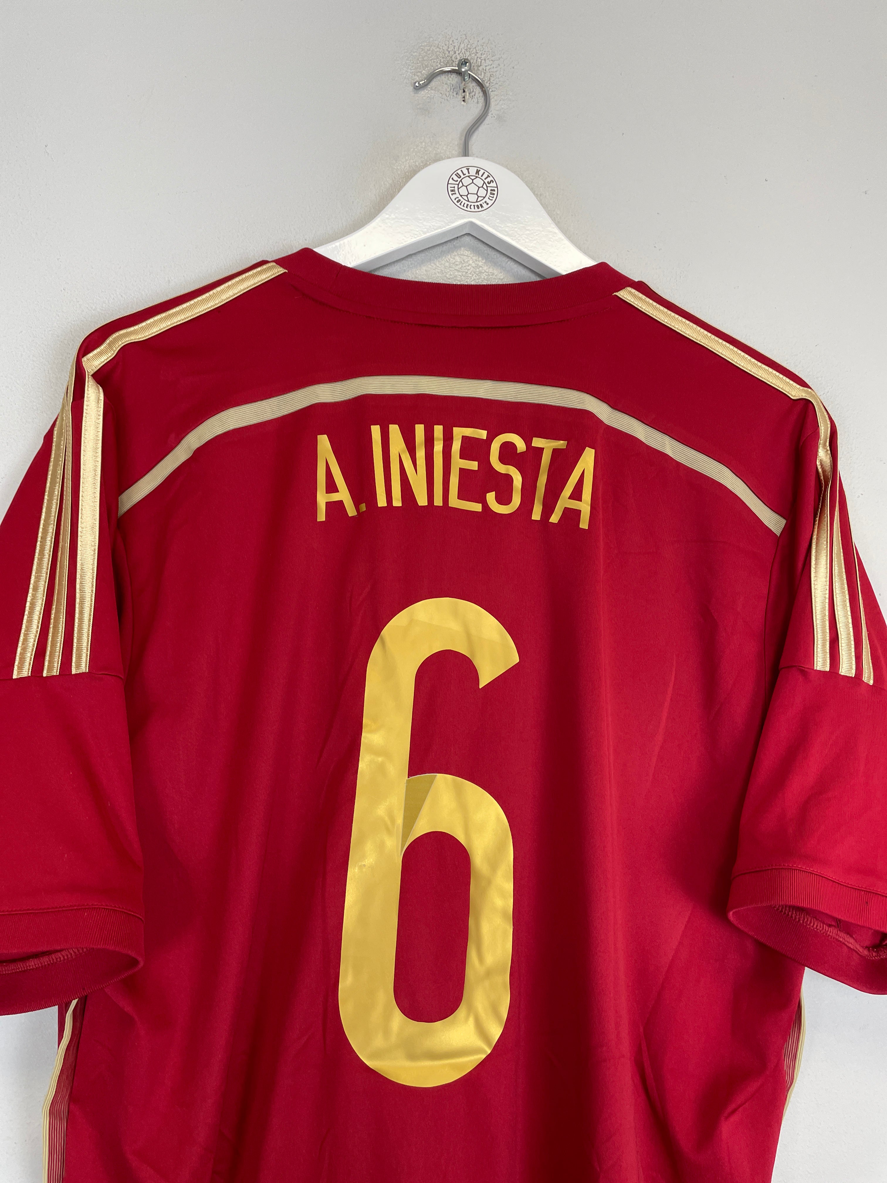 Iniesta Kit Small 2013/15 SPAIN A.INIESTA #6 HOME SHIRT (XL) ADIDAS – Cult Kits