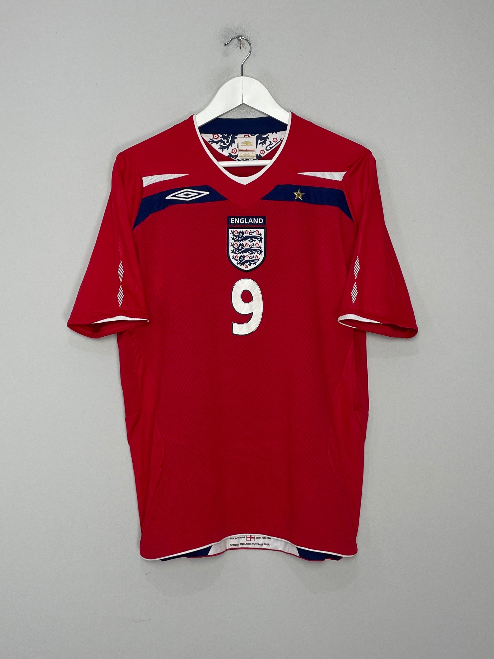 Shop 2008/10 ENGLAND ROONEY #9 AWAY SHIRT (L) UMBRO, classic football shirts, vintage football shirts & retro soccer jerseys at Cult Kits