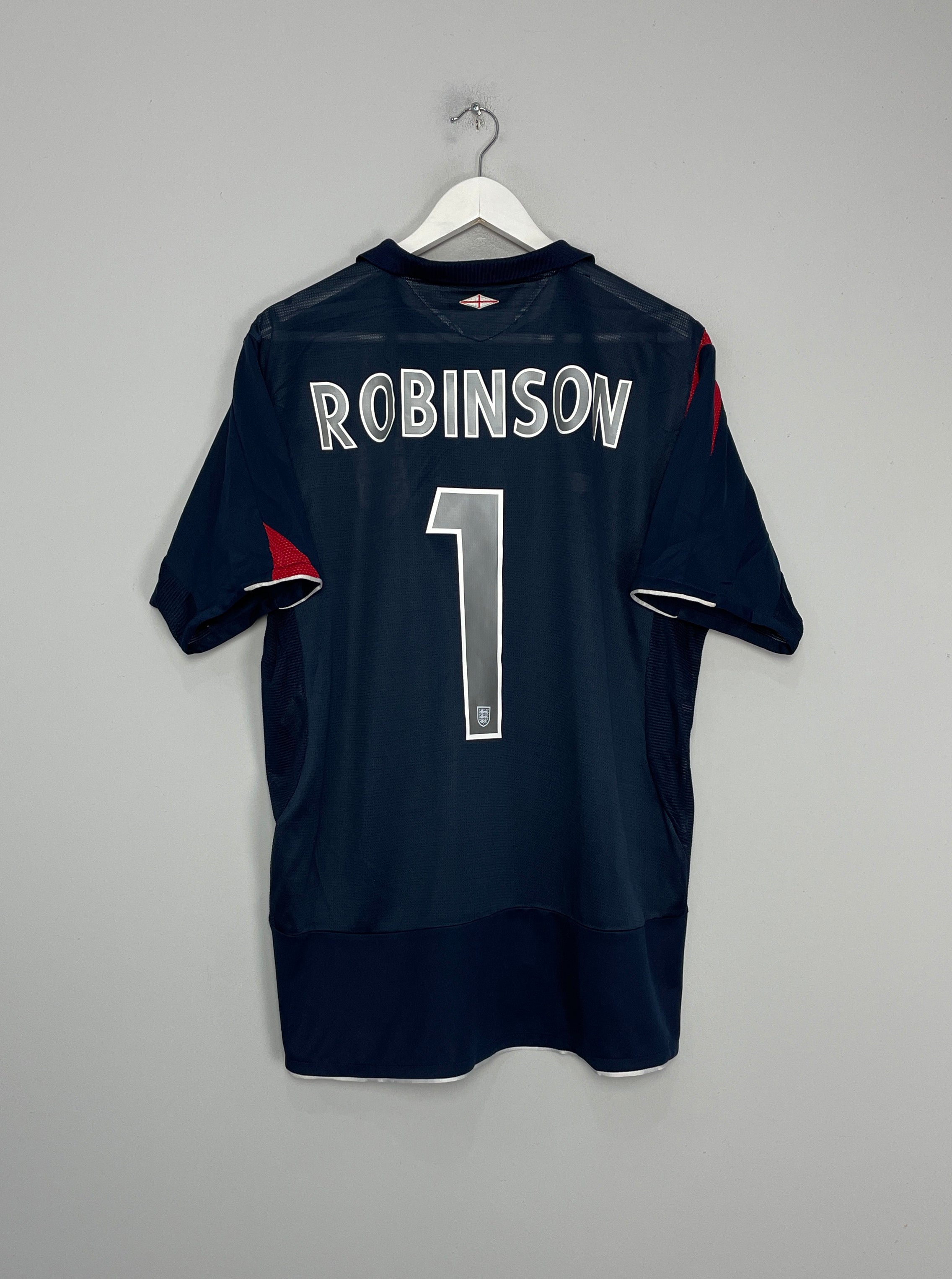 Shop 2005/07 ENGLAND ROBINSON #1 GK SHIRT (M) UMBRO, classic football shirts, vintage football shirts & retro soccer jerseys at Cult Kits