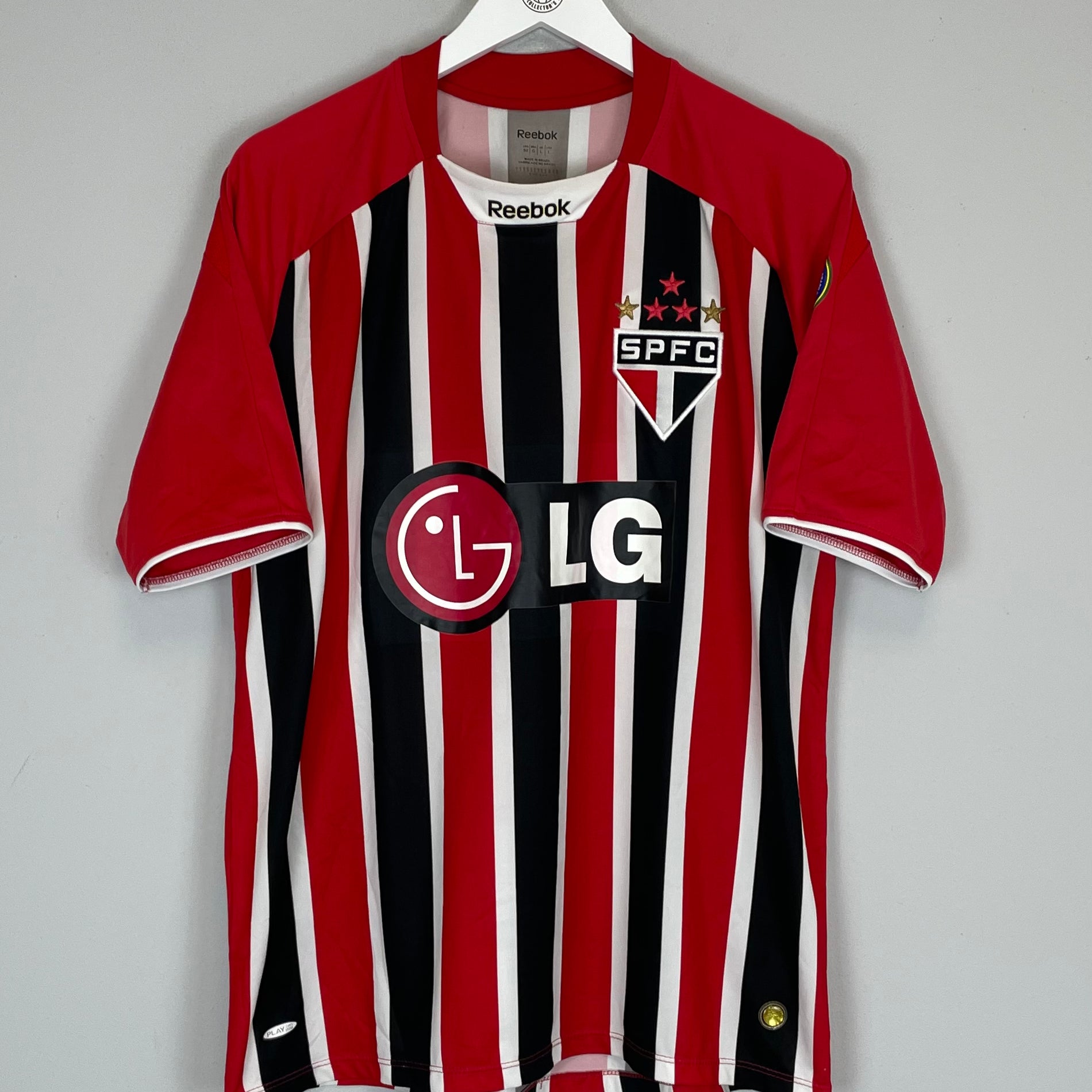 Shop 2009 SAO PAULO #10 (HERNANES) AWAY SHIRT (L) REEBOK, classic football shirts, vintage football shirts & retro soccer jerseys at Cult Kits