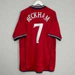 Shop 2002/04 ENGLAND BECKHAM #7 AWAY SHIRT (XL) UMBRO, classic football shirts, vintage football shirts & retro soccer jerseys at Cult Kits