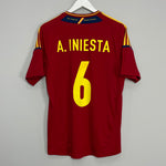 Shop 2011/12 SPAIN INIESTA #6 HOME SHIRT (L) ADIDAS, classic football shirts, vintage football shirts & retro soccer jerseys at Cult Kits