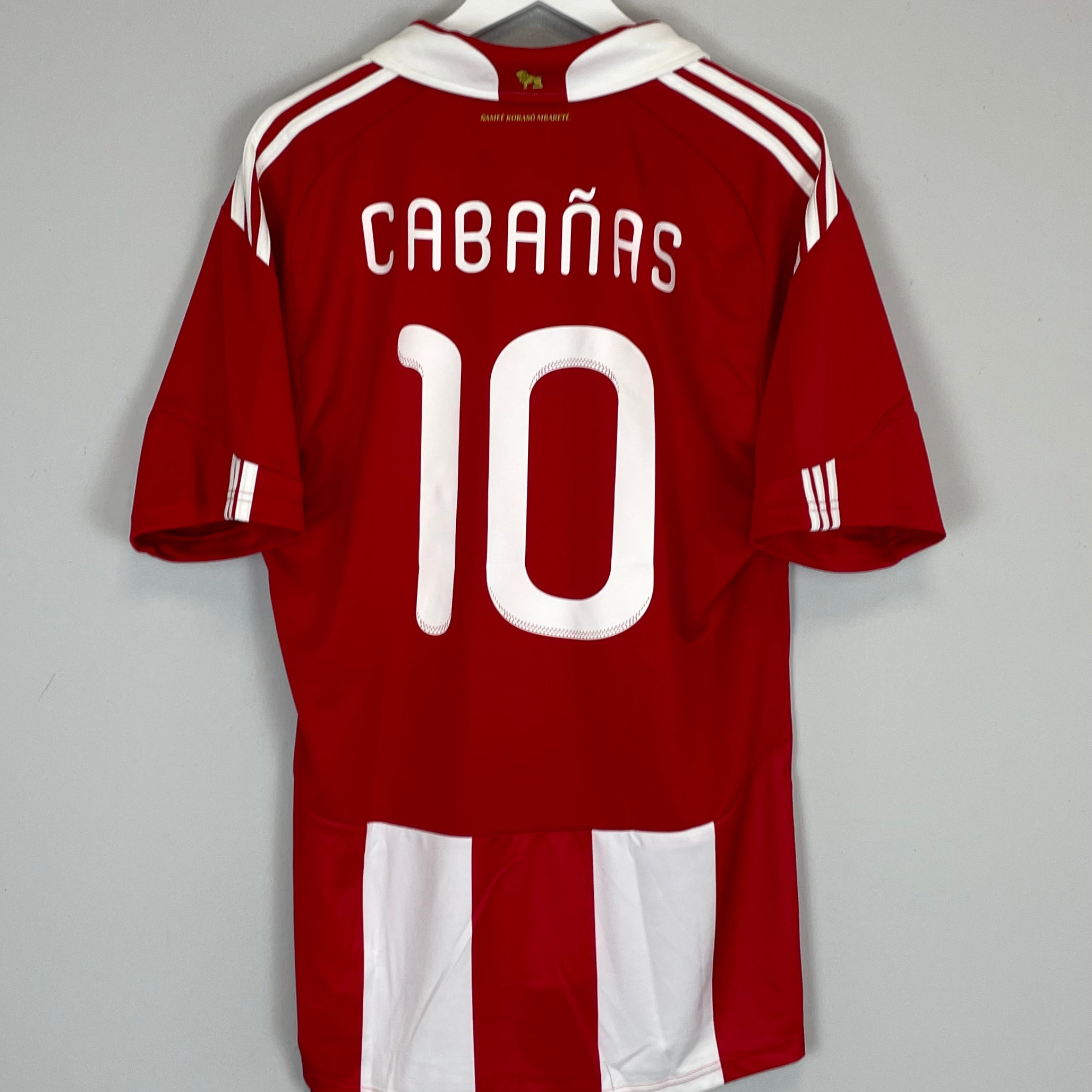 Shop 2010/11 PARAGUAY CABANAS #10 *BNWT* HOME SHIRT (L) ADIDAS, classic football shirts, vintage football shirts & retro soccer jerseys at Cult Kits