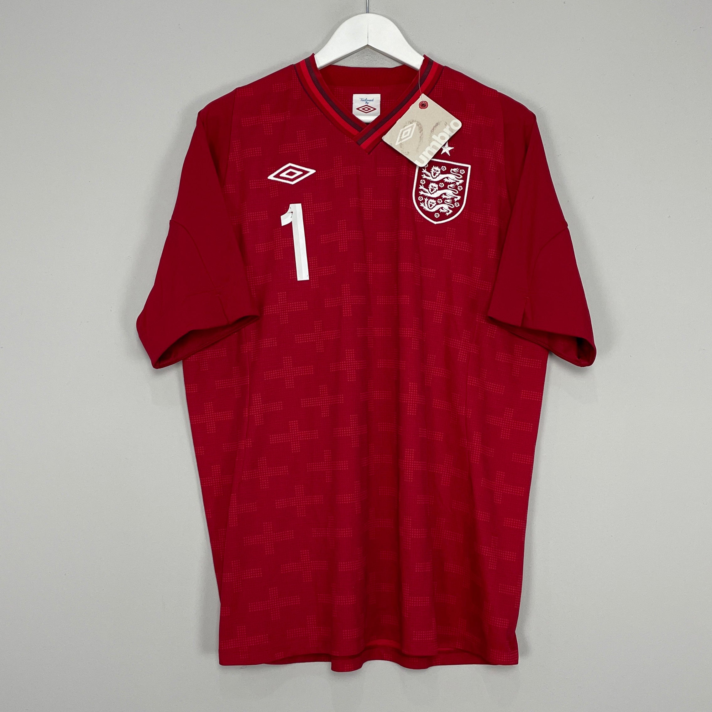 Shop 2012/13 ENGLAND HART #1 *BNWT* GK SHIRT (XL) UMBRO, classic football shirts, vintage football shirts & retro soccer jerseys at Cult Kits