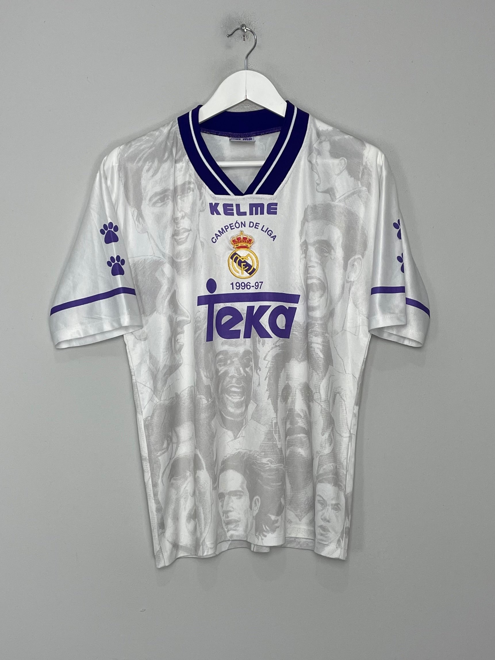 Shop 1997/98 REAL MADRID 'CAMPEON' DE LIGA' SPECIAL SHIRT (S) KELME, classic football shirts, vintage football shirts & retro soccer jerseys at Cult Kits