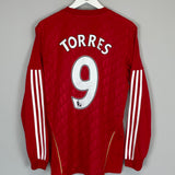 Shop 2010/12 LIVERPOOL TORRES #9 L/S HOME SHIRT (L) ADIDAS, classic football shirts, vintage football shirts & retro soccer jerseys at Cult Kits