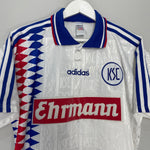 Shop 1995/96 KARLSRUHE HOME SHIRT (M) ADIDAS, classic football shirts, vintage football shirts & retro soccer jerseys at Cult Kits