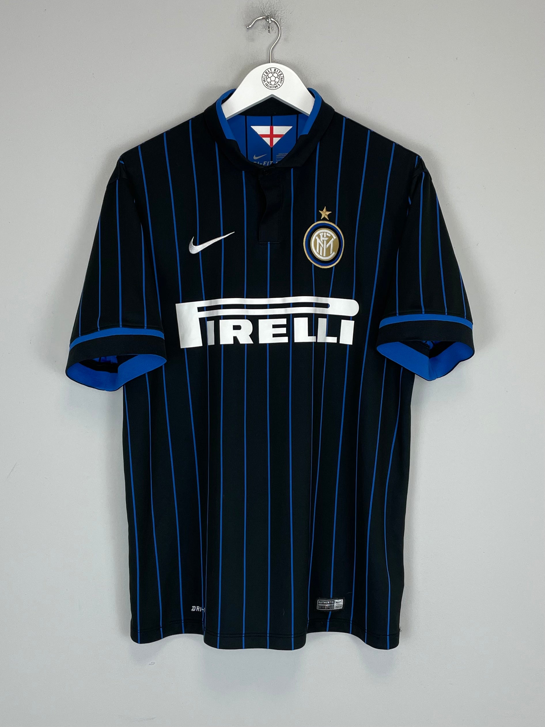 Shop 2014/15 INTER MILAN HOME SHIRT (L) NIKE, classic football shirts, vintage football shirts & retro soccer jerseys at Cult Kits