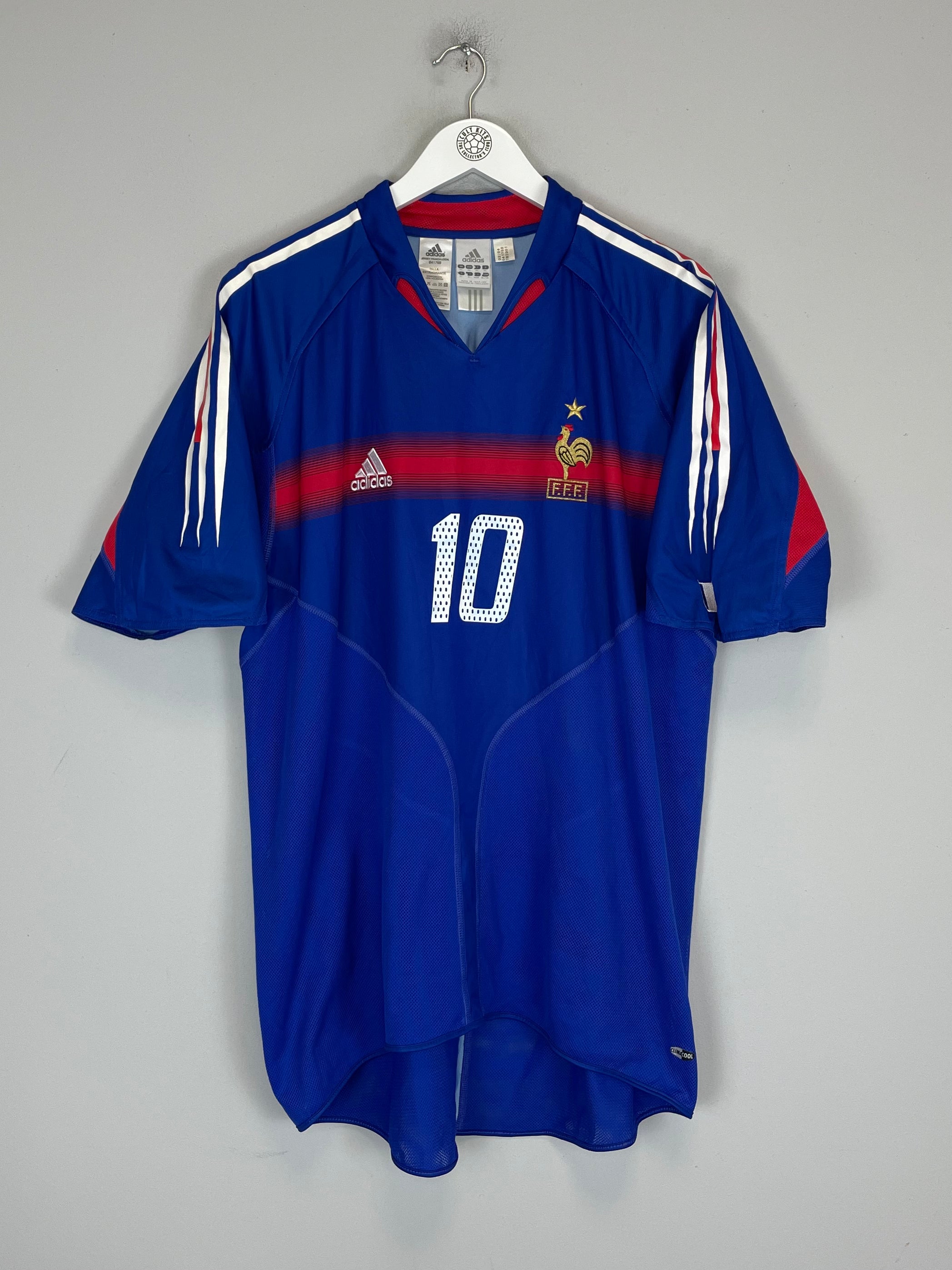 Shop 2004/06 FRANCE ZIDANE #10 HOME SHIRT (XL) ADIDAS, classic football shirts, vintage football shirts & retro soccer jerseys at Cult Kits