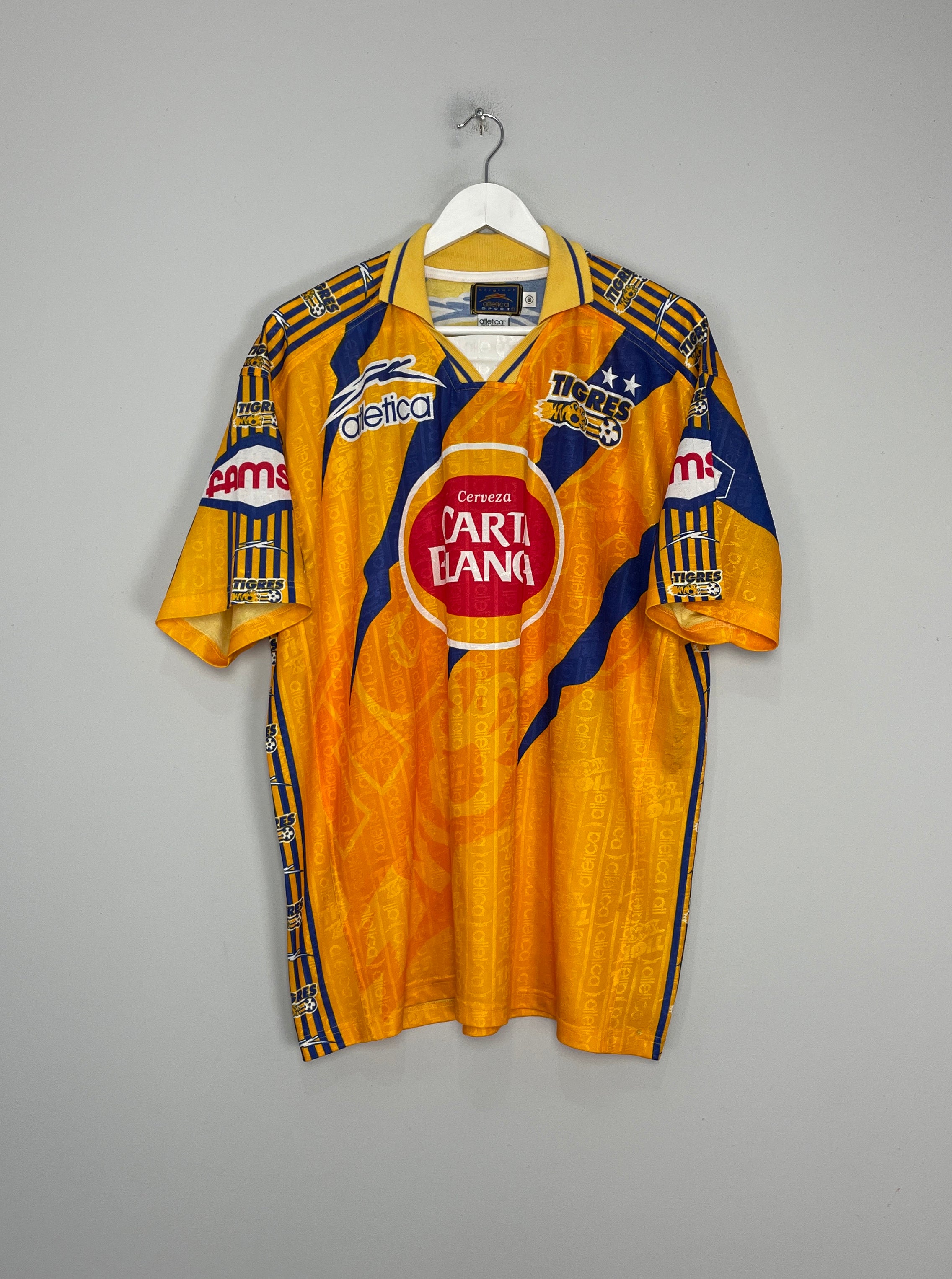 Shop 1997/98 TIGRES HOME SHIRT (XL) ATLETICA, classic football shirts, vintage football shirts & retro soccer jerseys at Cult Kits