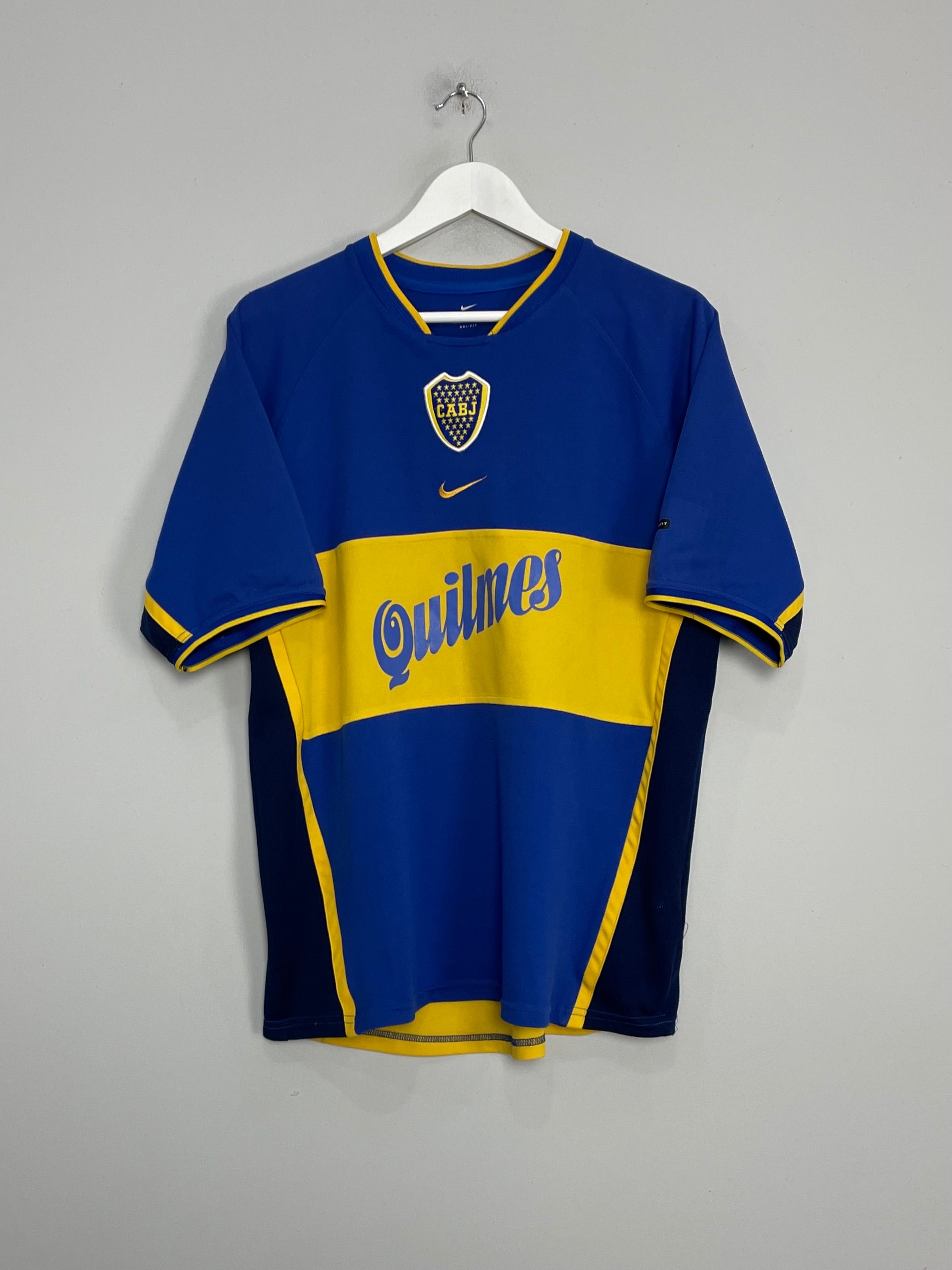 Shop 2001/02 BOCA JUNIORS HOME SHIRT (M) NIKE, classic football shirts, vintage football shirts & retro soccer jerseys at Cult Kits