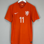 Shop 2014/15 NETHERLANDS ROBBEN #11 HOME SHIRT (M) NIKE, classic football shirts, vintage football shirts & retro soccer jerseys at Cult Kits