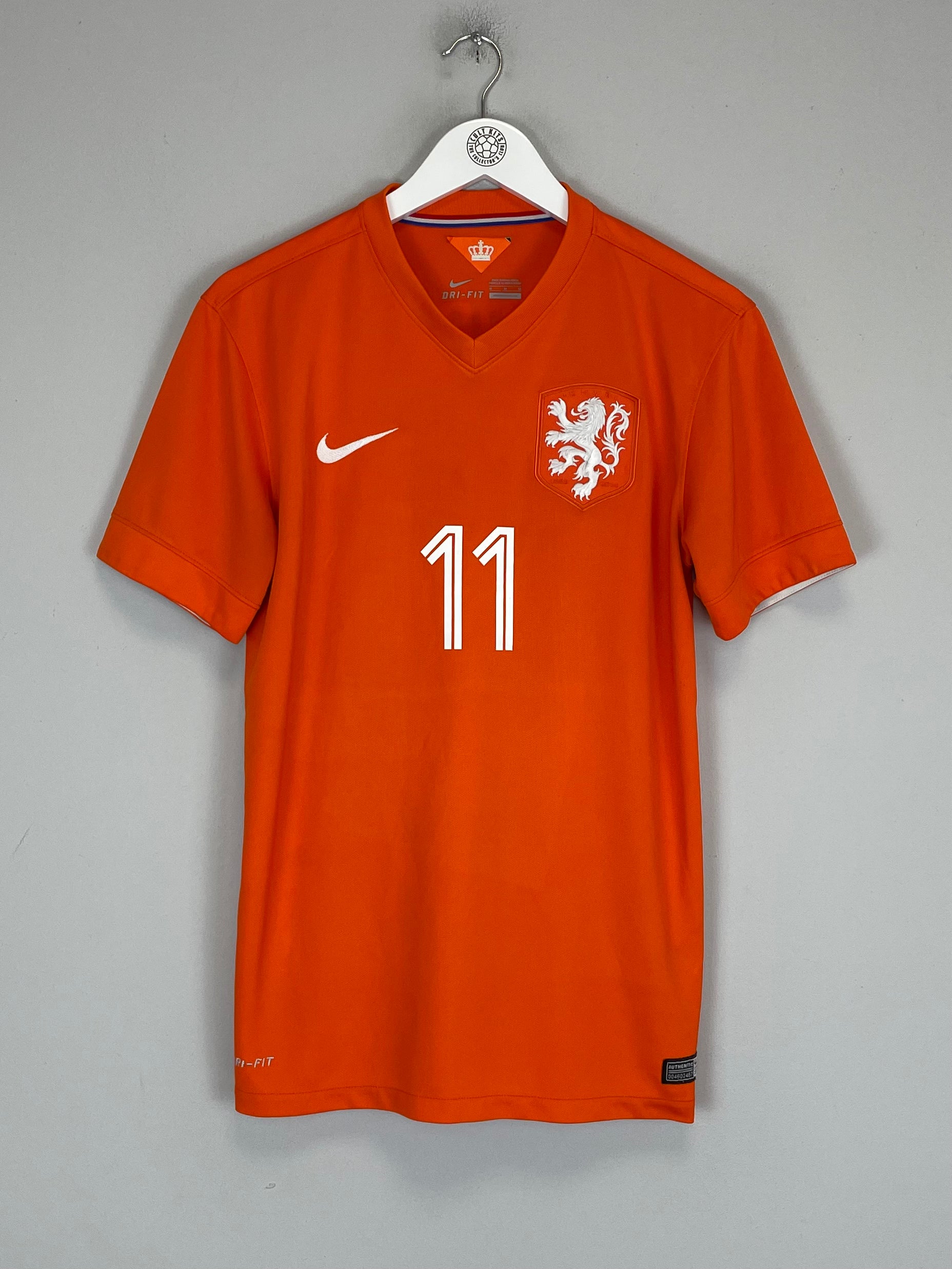 Shop 2014/15 NETHERLANDS ROBBEN #11 HOME SHIRT (M) NIKE, classic football shirts, vintage football shirts & retro soccer jerseys at Cult Kits