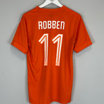 Shop 2014/15 NETHERLANDS ROBBEN #11 HOME SHIRT (M) NIKE, classic football shirts, vintage football shirts & retro soccer jerseys at Cult Kits