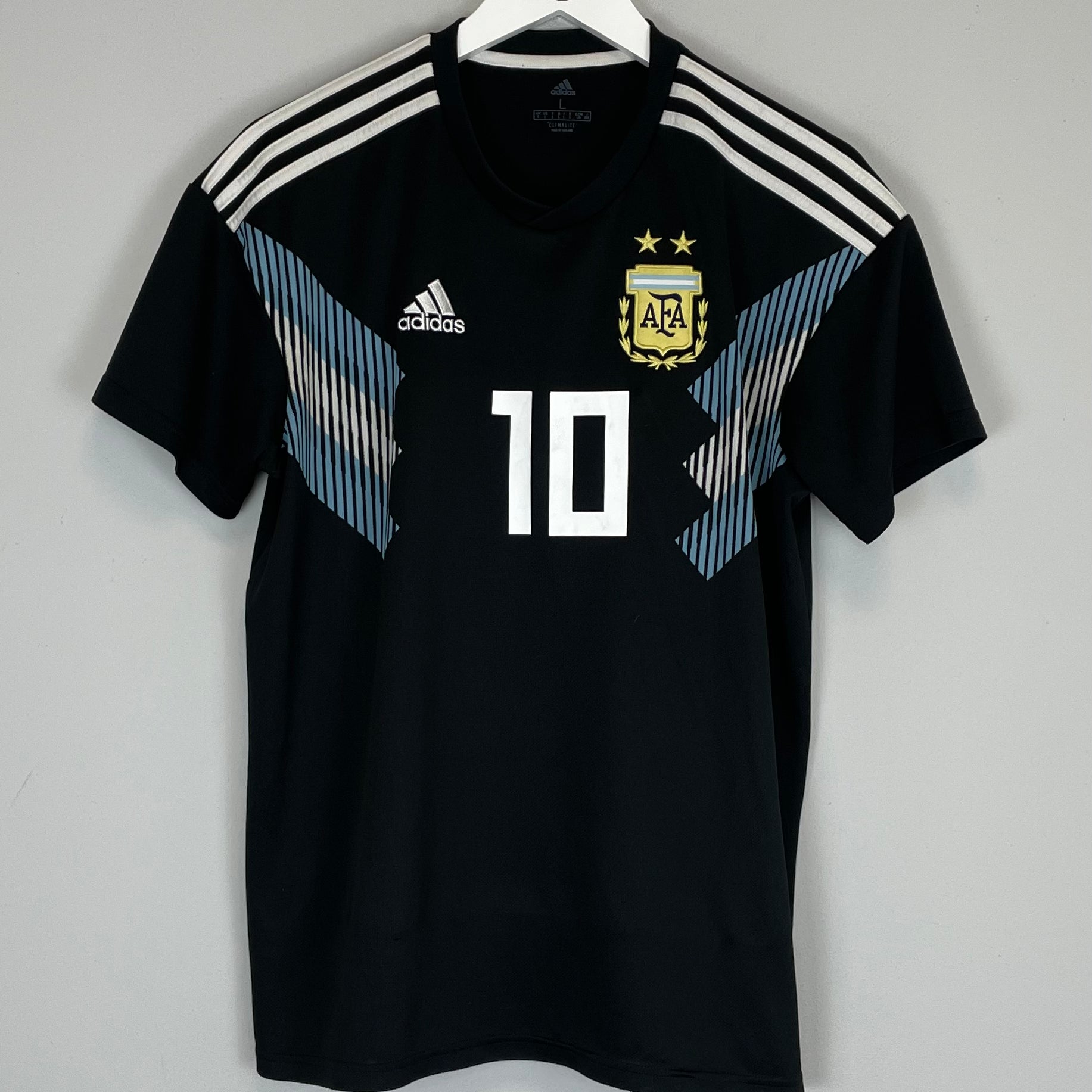 Shop 2018/19 ARGENTINA MESSI #10 AWAY SHIRT (L) ADIDAS, classic football shirts, vintage football shirts & retro soccer jerseys at Cult Kits