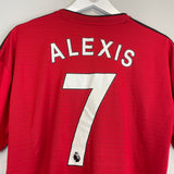 2018/19 MANCHESTER UNITED ALEXIS #7 HOME SHIRT (L) ADIDAS