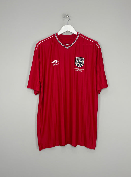 Image of the England shirt from the 1986 season
