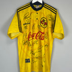 Shop 1996/99 CLUB AMERICA *SQUAD SIGNED* HOME SHIRT (XL) ADIDAS, classic football shirts, vintage football shirts & retro soccer jerseys at Cult Kits
