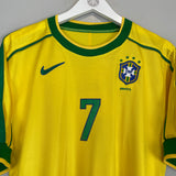 1998/00 BRAZIL RONALDINHO #7 HOME SHIRT (S) NIKE