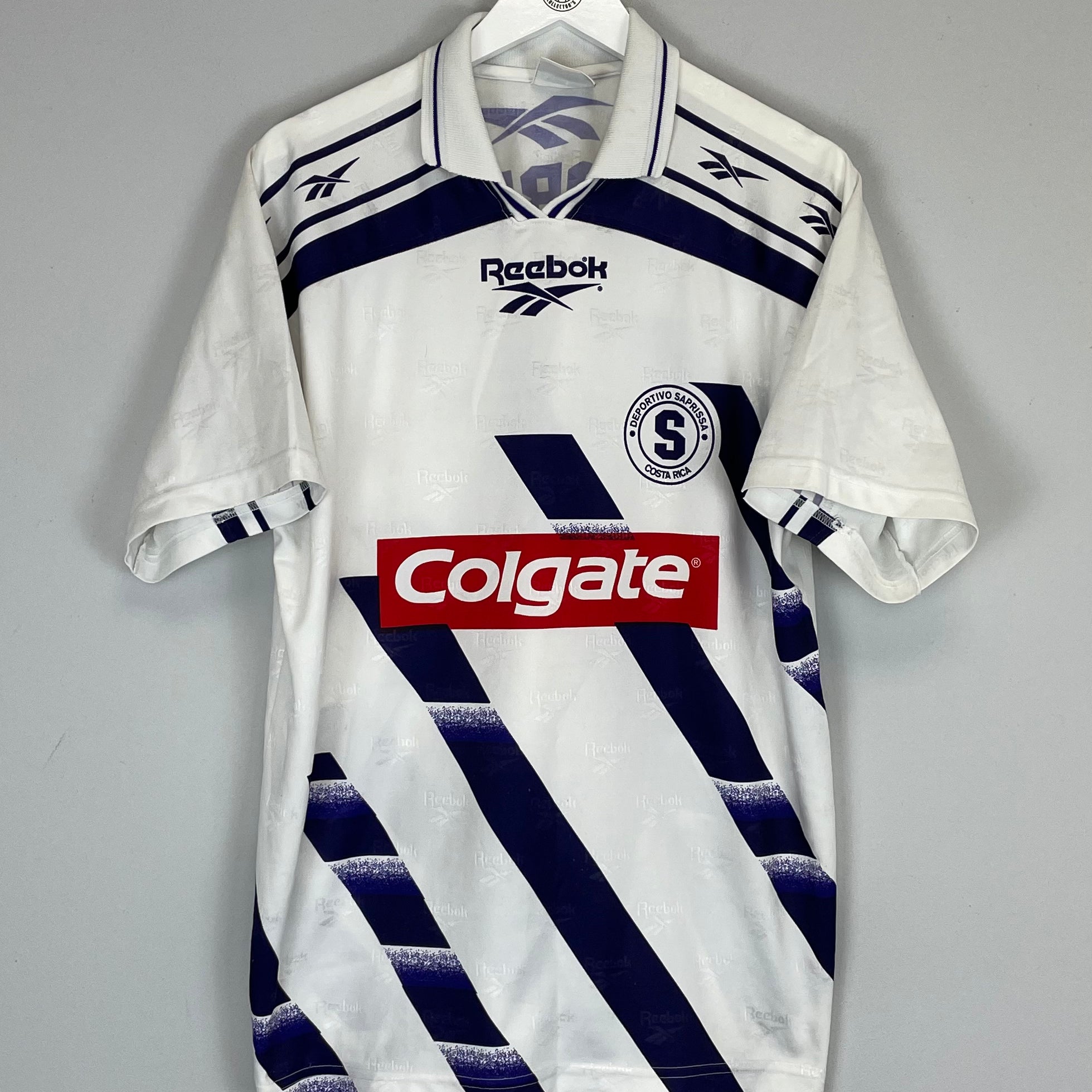 Shop 1997/98 DEPORTIVO SAPRISSA AWAY SHIRT (L) REEBOK, classic football shirts, vintage football shirts & retro soccer jerseys at Cult Kits