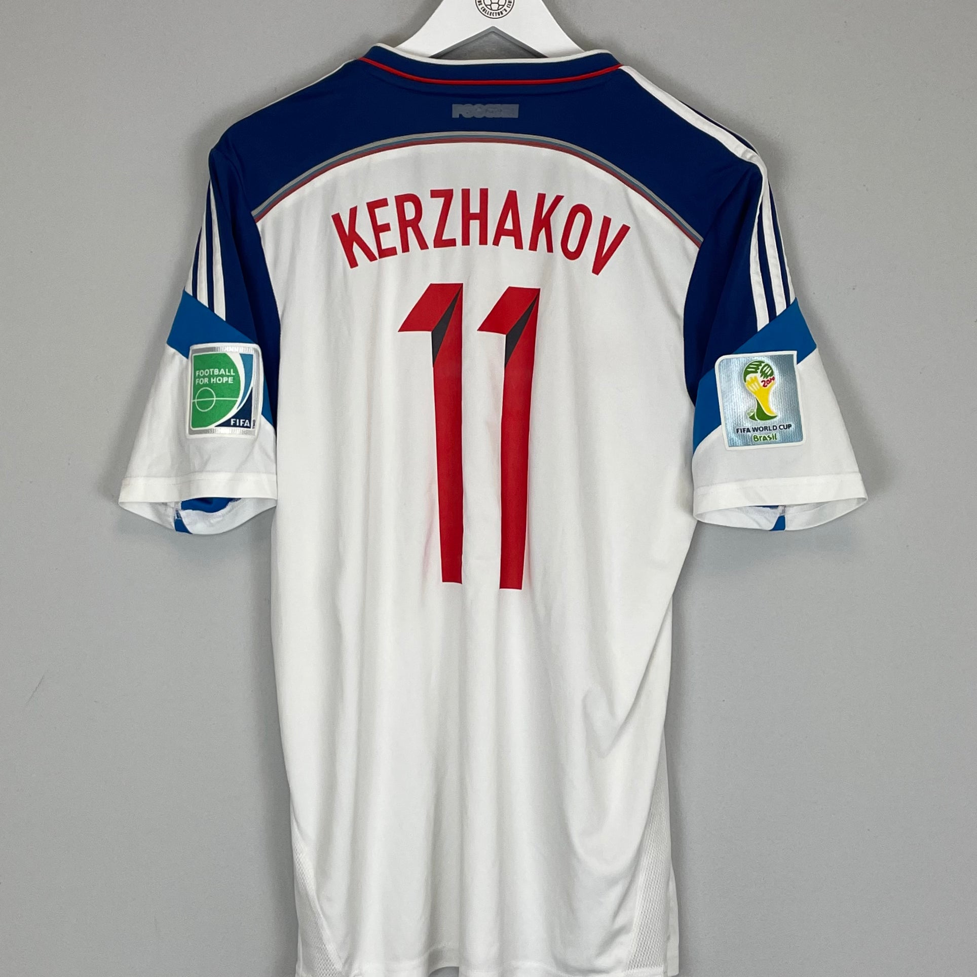 Shop 2014/15 RUSSIA KERZHAKOV #11 AWAY SHIRT (M) ADIDAS, classic football shirts, vintage football shirts & retro soccer jerseys at Cult Kits